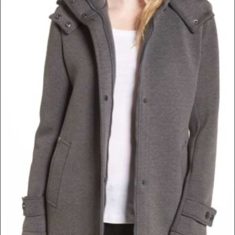 Kenneth Cole New York Bonded Hooded A-Line Jacket